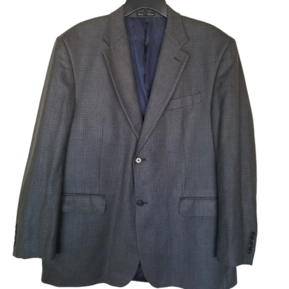 Lauren Ralph Lauren Size 42R Silk Blend Houndstood Plaid Blazer Sport‎ Ja…